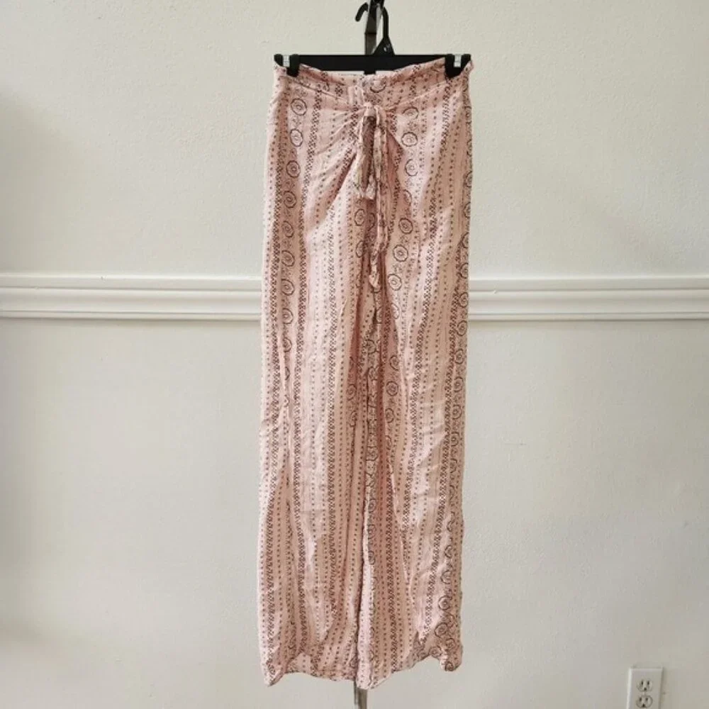 Forever 21 Women's Cover Up Summer Pants, Tie Front Size M